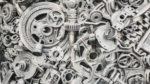 silver and gold round accessory