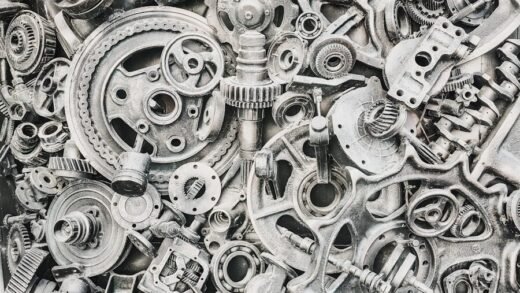 silver and gold round accessory